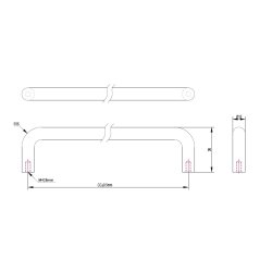 Greb "Galla" - B�rstet Messing - cc 192mm