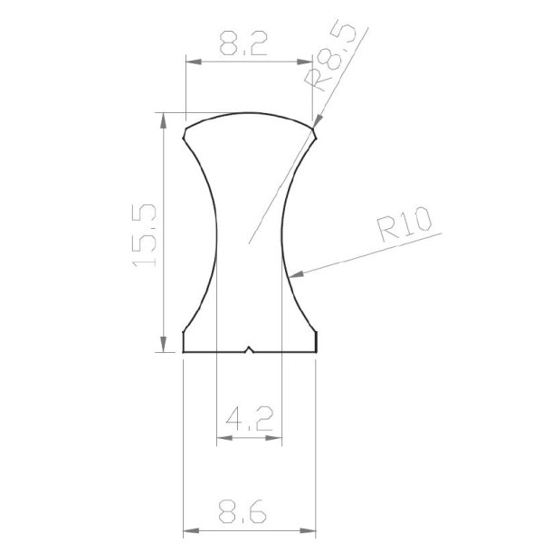 Greb "Ambar" - Aluminium - cc 96mm