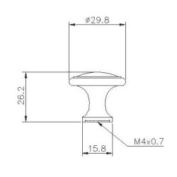 M�belknop "Sertor" �30mm - Bronze Look