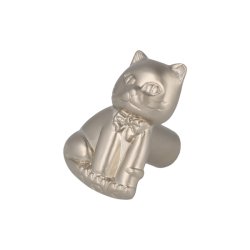 Mbelknop "Kat" 32,7x22,6mm - Mat Forniklet