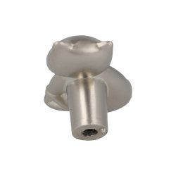 Mbelknop "Kat" 32,7x22,6mm - Mat Forniklet