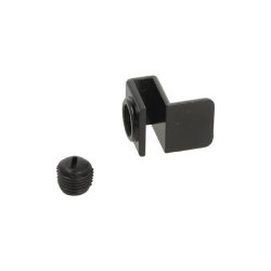 Greb "Tora" til 4-6mm Glas - uden Hulboring - Sort