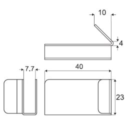 Greb "Gro" 4-6mm Glas (Hjre) - uden Hulboring - Messing