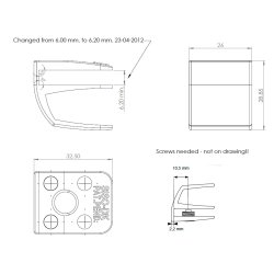 Greb "Sigyn" til 4-6mm Glas - uden Hulboring - Alu Look