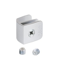 Greb "Sigyn" til 4-6mm Glas - uden Hulboring - Alu Look