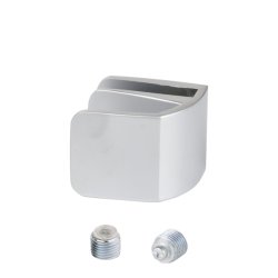 Greb "Sigyn" til 4-6mm Glas - uden Hulboring - Alu Look