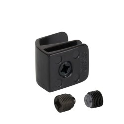 Greb "Sigyn" til 4-6mm Glas - uden Hulboring - Sort