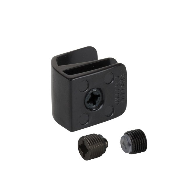 Greb "Sigyn" til 4-6mm Glas - uden Hulboring - Sort