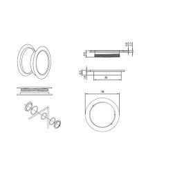 Sklgreb "Toke" til Glas 30mm - Forkromet