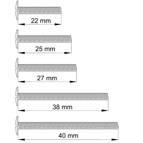 Grebsskrue M4x38mm - Elforzinket
