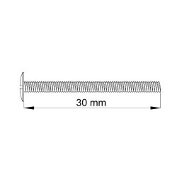 Grebsskrue M4x30mm - Elforzinket