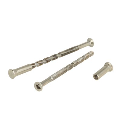 Kn�kskrues�t M4x65mm, med M�trikker - Elforzinket
