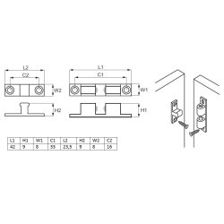 Kuglesnapls 42x8mm - Messing