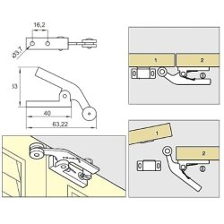 Automatisk Ls/Krog til Dobbeltdre - Forniklet