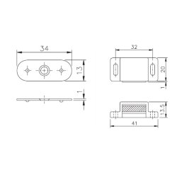 Magnetls Sort - med 4Kg Holdekraft
