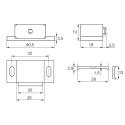 Magnetls Hvid - med 4Kg Holdekraft