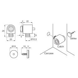 Magnetls Hvid - med 4Kg Holdekraft