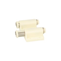 Tryk-bnebeslag med Magnet - Enkelt - Hvid