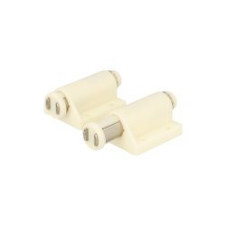 Tryk-bnebeslag med Magnet - Enkelt - Hvid