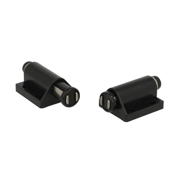 Tryk-bnebeslag med Magnet - Enkelt - Sort