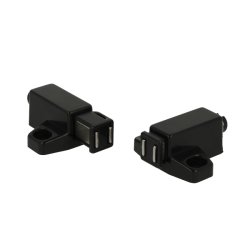 Tryk-bnebeslag med Magnet - Enkelt - Sort