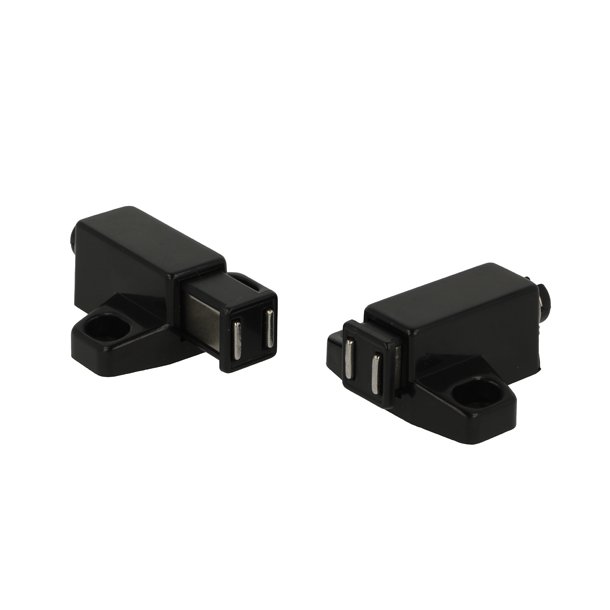 Tryk-bnebeslag med Magnet - Enkelt - Sort