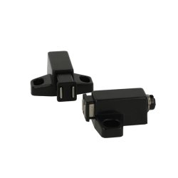 Tryk-bnebeslag med Magnet - Enkelt - Sort