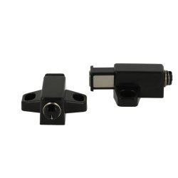 Tryk-bnebeslag med Magnet - Enkelt - Sort