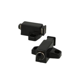 Tryk-bnebeslag med Magnet - Enkelt - Sort