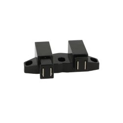 Tryk-bnebeslag med Magnet - Dobbelt - Sort