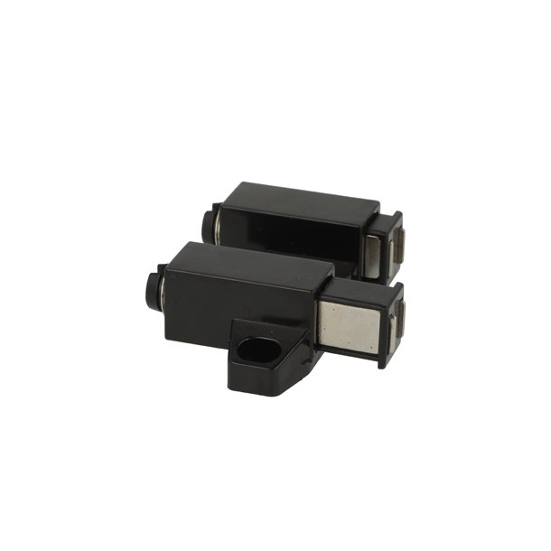 Tryk-bnebeslag med Magnet - Dobbelt - Sort