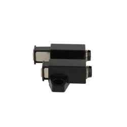 Tryk-bnebeslag med Magnet - Dobbelt - Sort