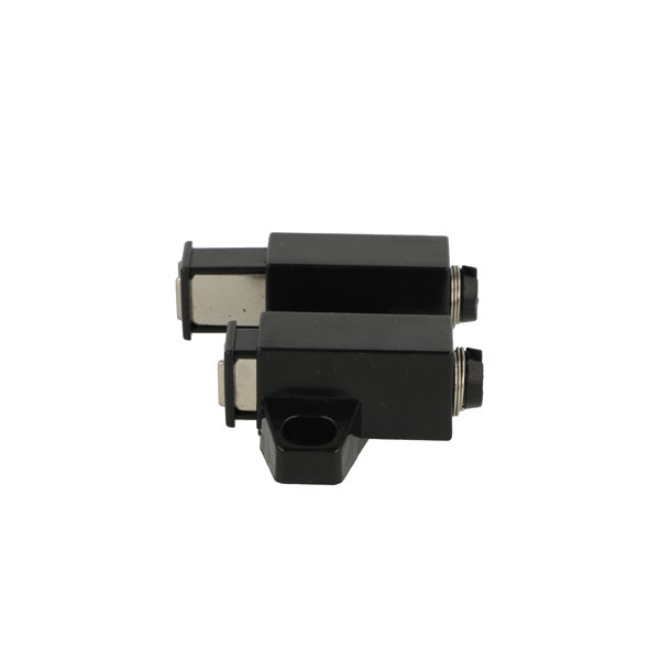 Tryk-bnebeslag med Magnet - Dobbelt - Sort