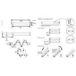 Tryk-bnebeslag med Magnet - Sort