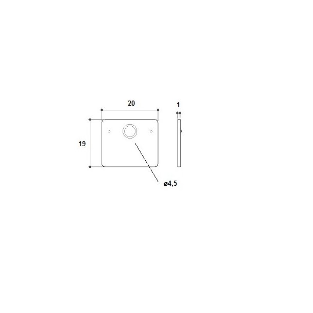 Anslag 20x19mm - til Magnetls