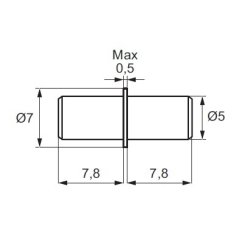 Hyldebrer Duplo - Messing - 5mm
