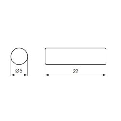 Hyldeb�rer Duplo, Lang - Forzinket - �5mm
