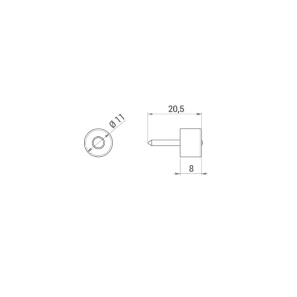 Hyldebrer 11mm - Brun Plast - med Sm