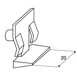 Glashyldeholder 5mm Glastykkelse - Hvid Plast
