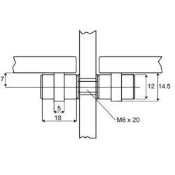 Glashyldebrer Dobbelt - Forniklet Messing