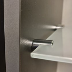 Glashyldeholder 6-10mm Glastykkelse - Sort Finish