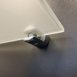 Glashyldeholder 6-10mm Glastykkelse - Sort Finish