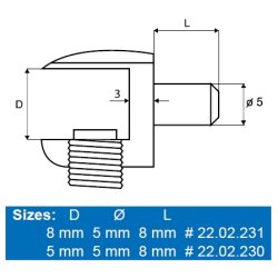 Glashyldeholder 8mm Glastykkelse - Forniklet