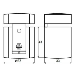 Glashyldeholder 4-24mm Glastykkelse - Mat Nikkel