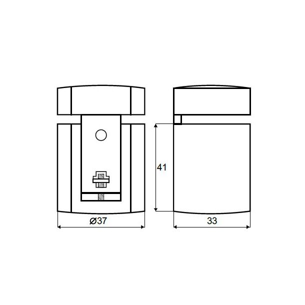 Glashyldeholder 4-24mm Glastykkelse - Mat Nikkel
