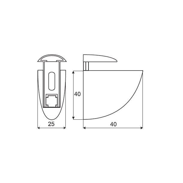 Glashyldeholder 4-24mm Glastykkelse - Forkromet