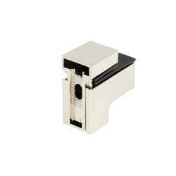 Glashyldeholder 4-19mm Glastykkelse - Rustfri Stl Look