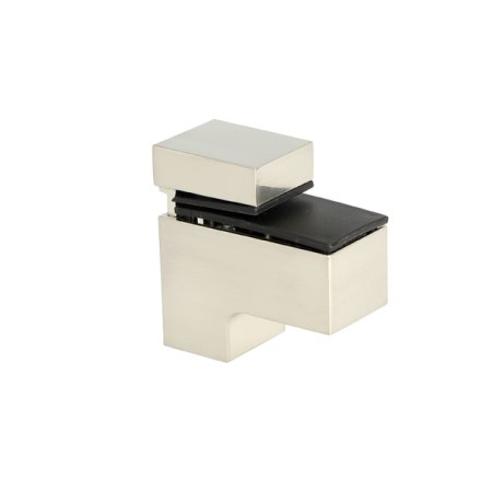 Glashyldeholder 4-19mm Glastykkelse - Rustfri St�l Look