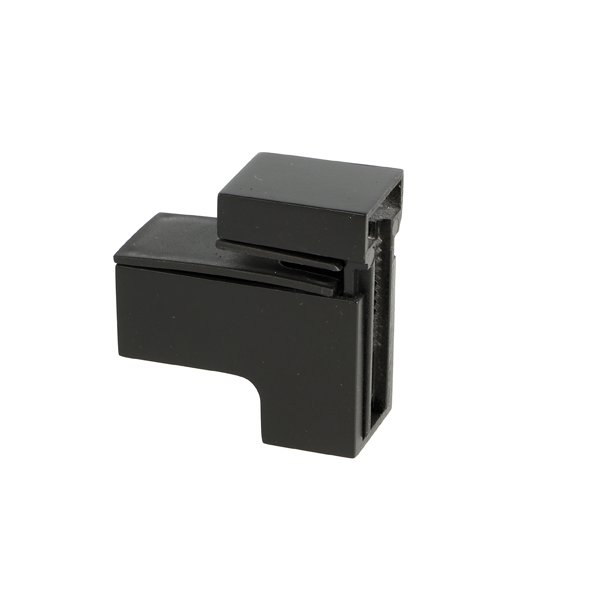 Glashyldeholder 4-19mm Glastykkelse - Sort Finish