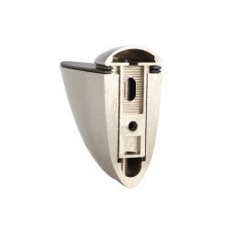 Glashyldeholder 4-19mm Glastykkelse - Rustfri Stl Look